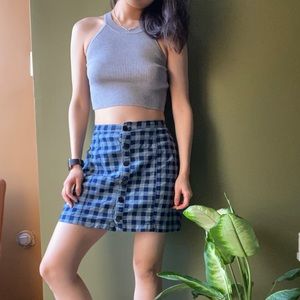 Urban Outfitter blue plaid skirt size S